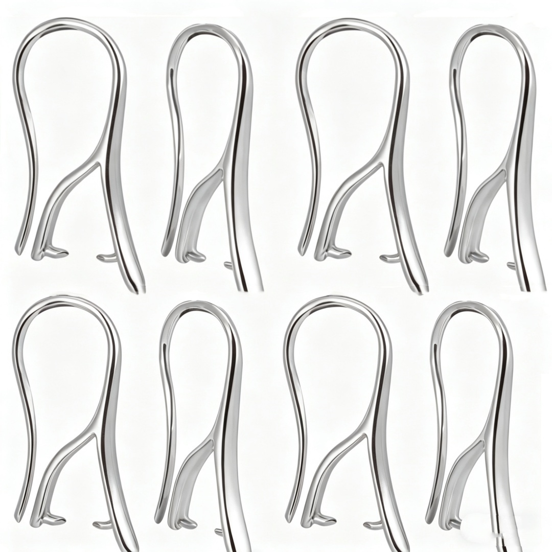 Jewelry Making Essentials - 10/30Pcs White with Pinch Bails Golden