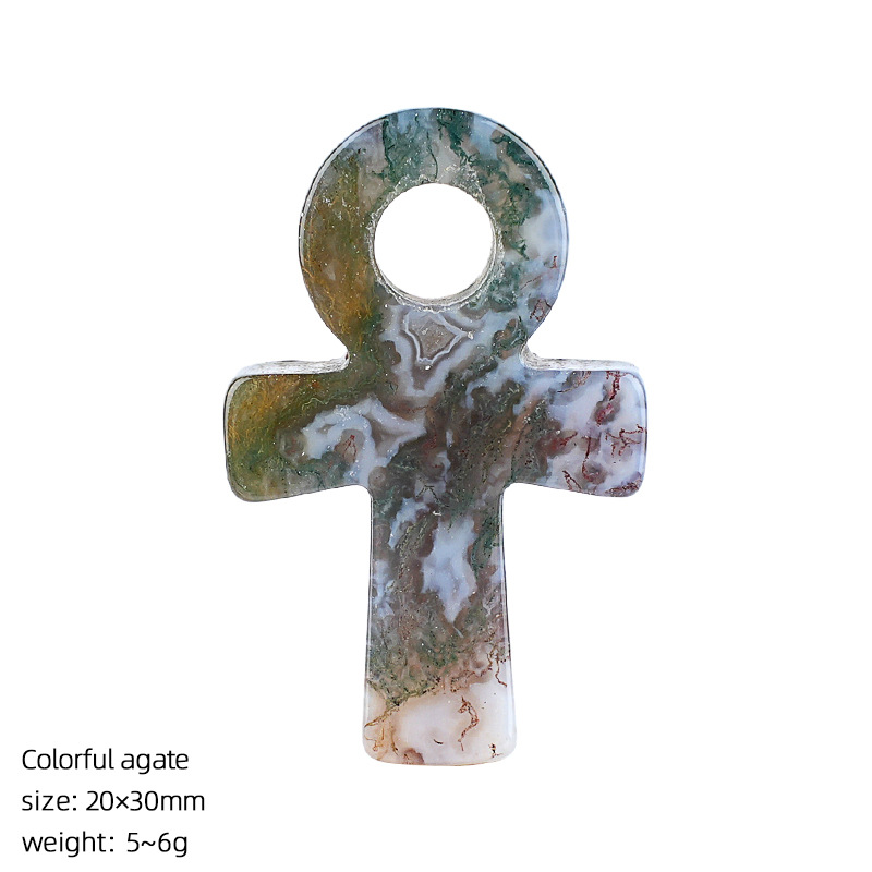 Jewelry Making Michaels - Colorful Agate Ankh Cross Pendant Life