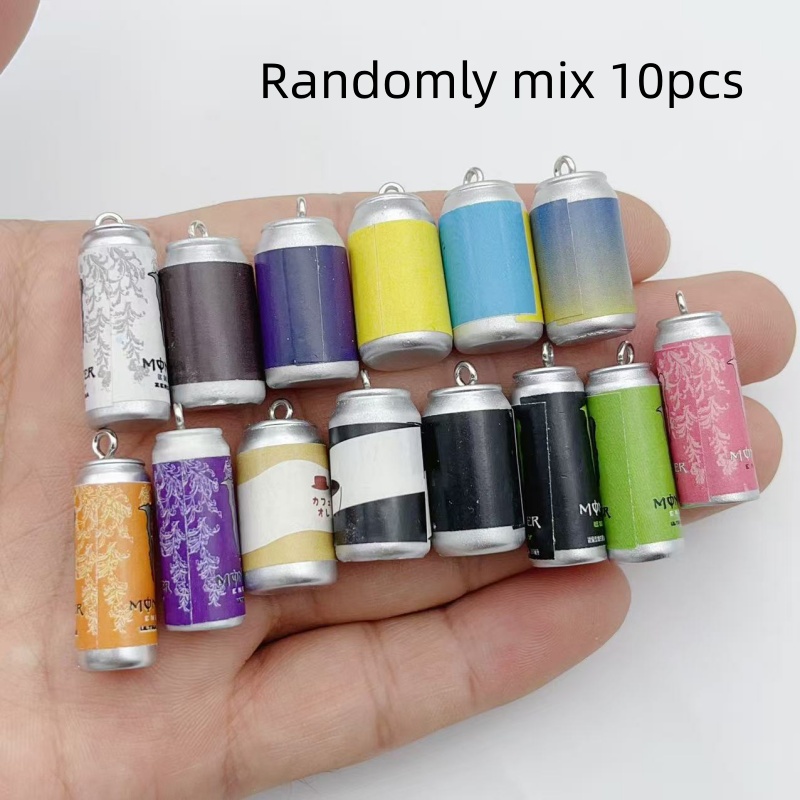 Jewelry Making Charms - 10Pcs Mini Simulation Beverage Can Resin