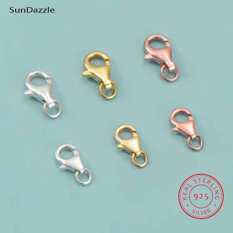 Lobster Clasp Silver - 2pcs Genuine Real Pure Solid 925