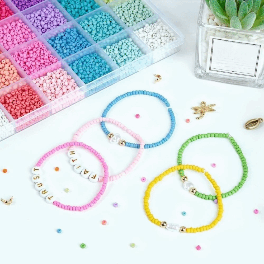 Jewelry Making Kit For Kids - 28+2Grid Jewelry Making DIY Bracelet Phone