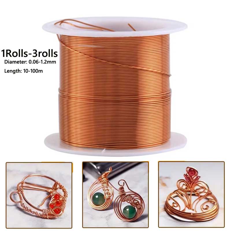 Jewelry Making Thread - 1-3Roll Soft Copper Wire for Electroculture