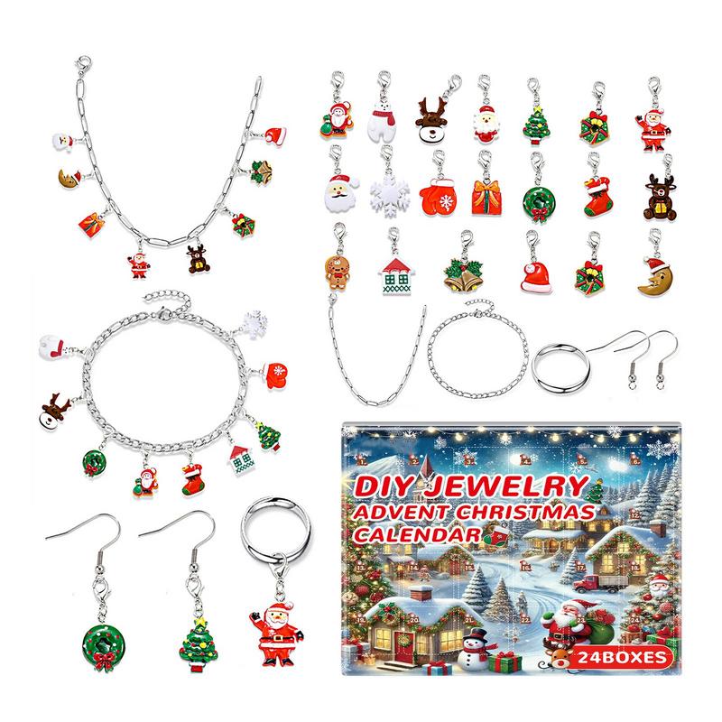 Jewelry Making Kit For Kids - Christmas Jewelry Advent Calendar DIY Bracelet