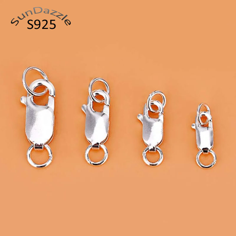 Lobster Clasp Silver - Genuine Real Pure Solid 925 Sterling