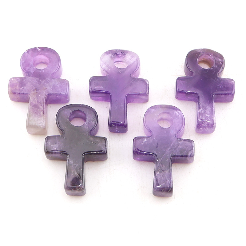 Jewelry Making Michaels - Amethyst Crystal Ankh Cross Pendant Life