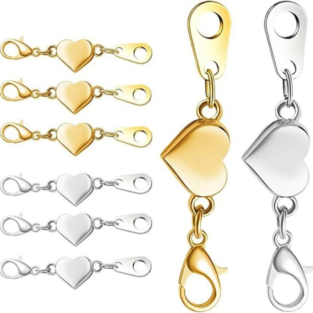 Lobster Clasp Silver - 5pcs Stainless Steel Strong Magnetic Necklace