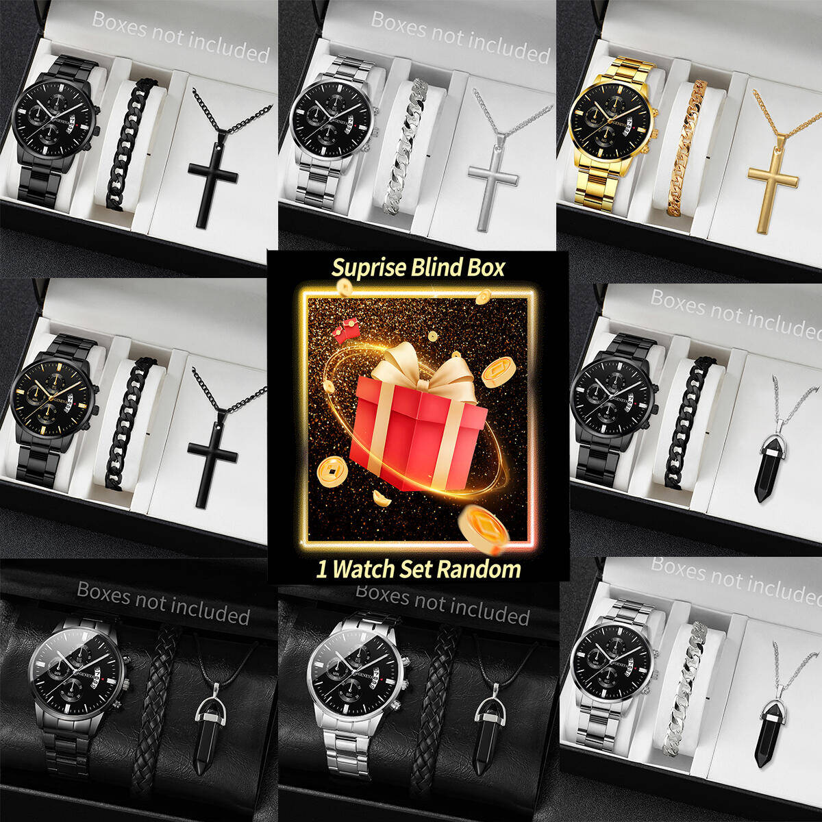 Jewelry Making Kit - Surprise Mystery Watch Blind Box-3PCS/Set Fashion