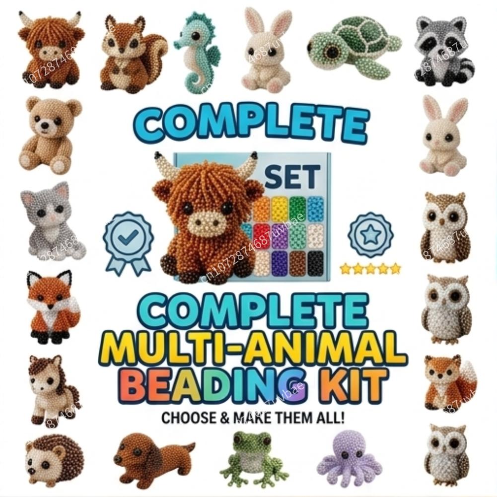 Jewelry Making Kit For Kids - Educational DIY Animal Bead Set Jewelry