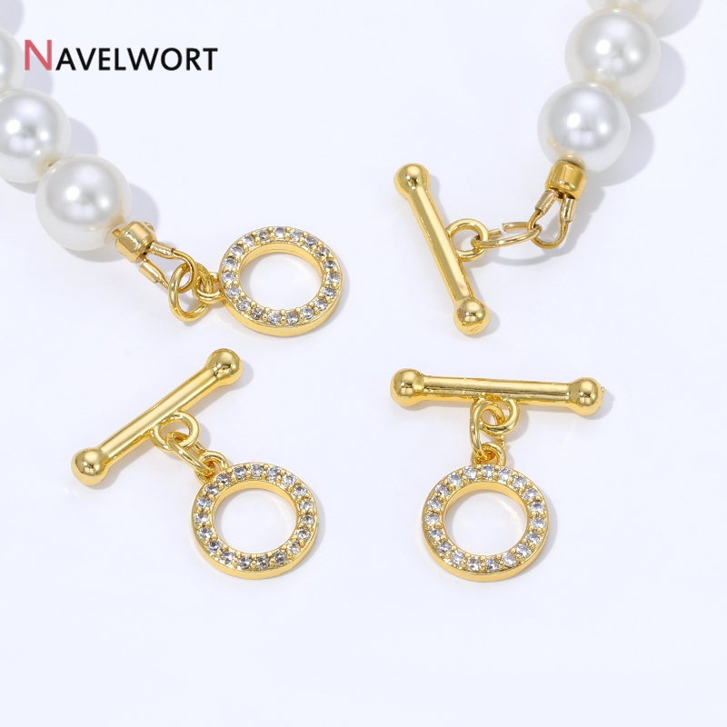 Jewelry Making Essentials - 18K Gold Plated Brass Inlaid Zircon