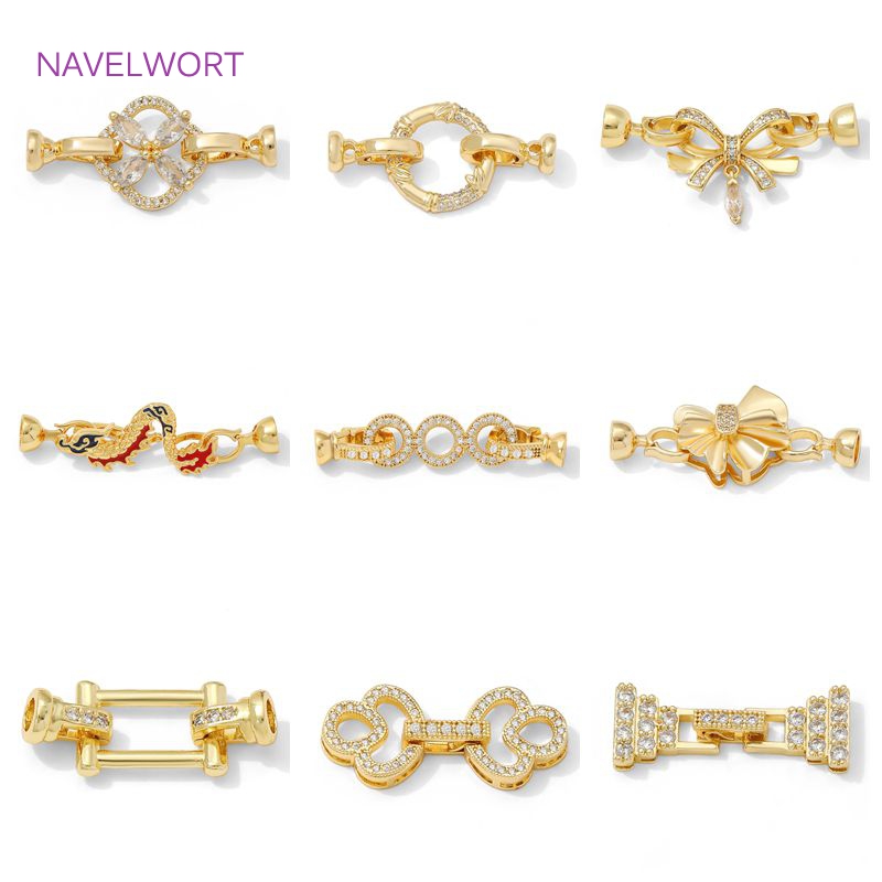 Jewelry Making Essentials - 1/2Pcs 14K Gold Plated Pearl Clasps