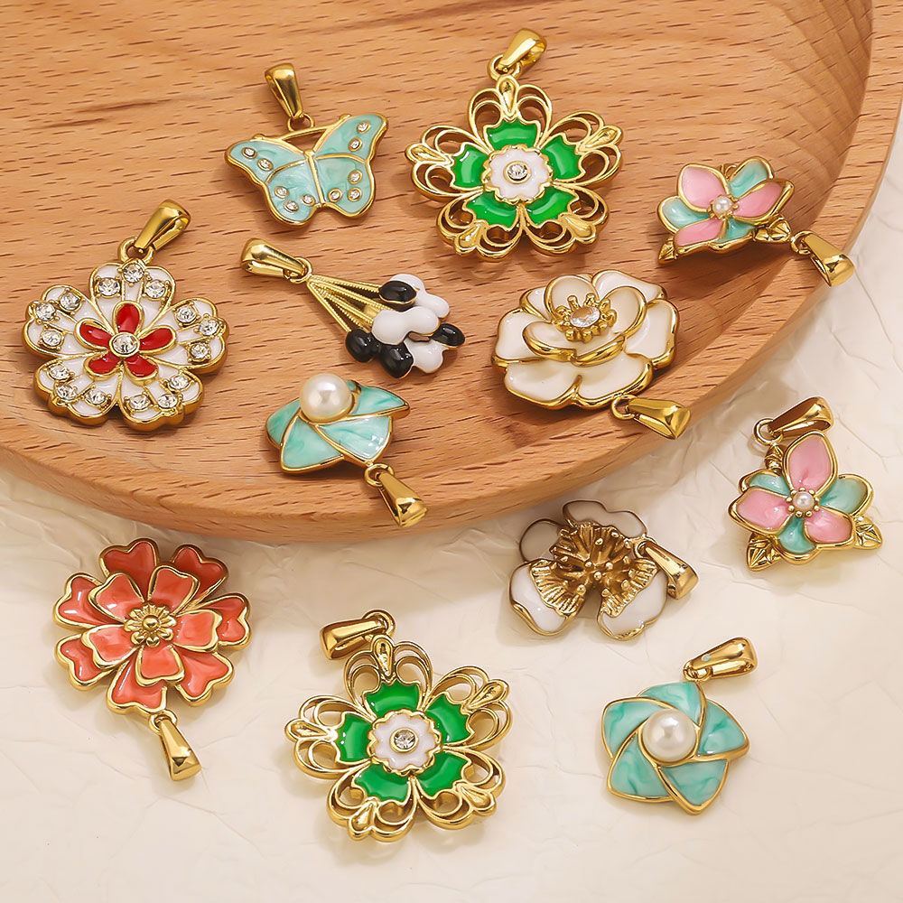 2PCS Stainless Steel Enamel La - đánh giá và giá Jewelry Making Supplies Wholesale