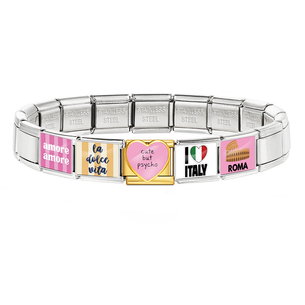 Stainless Steel Bracelet I Lov - đánh giá và giá Jewelry Making Rome