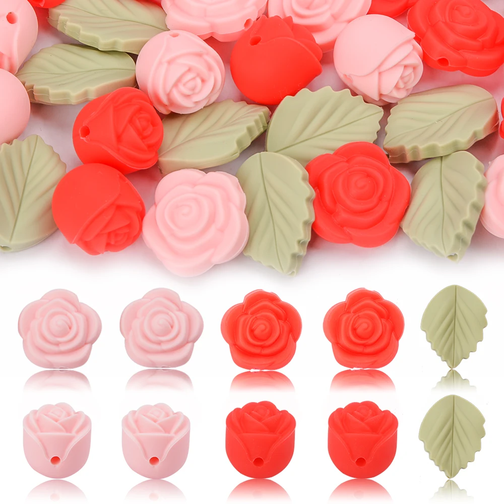 LOFCA 30Pcs Rose Silicone Bead - đánh giá và giá Jewelry Making 3 Year Old