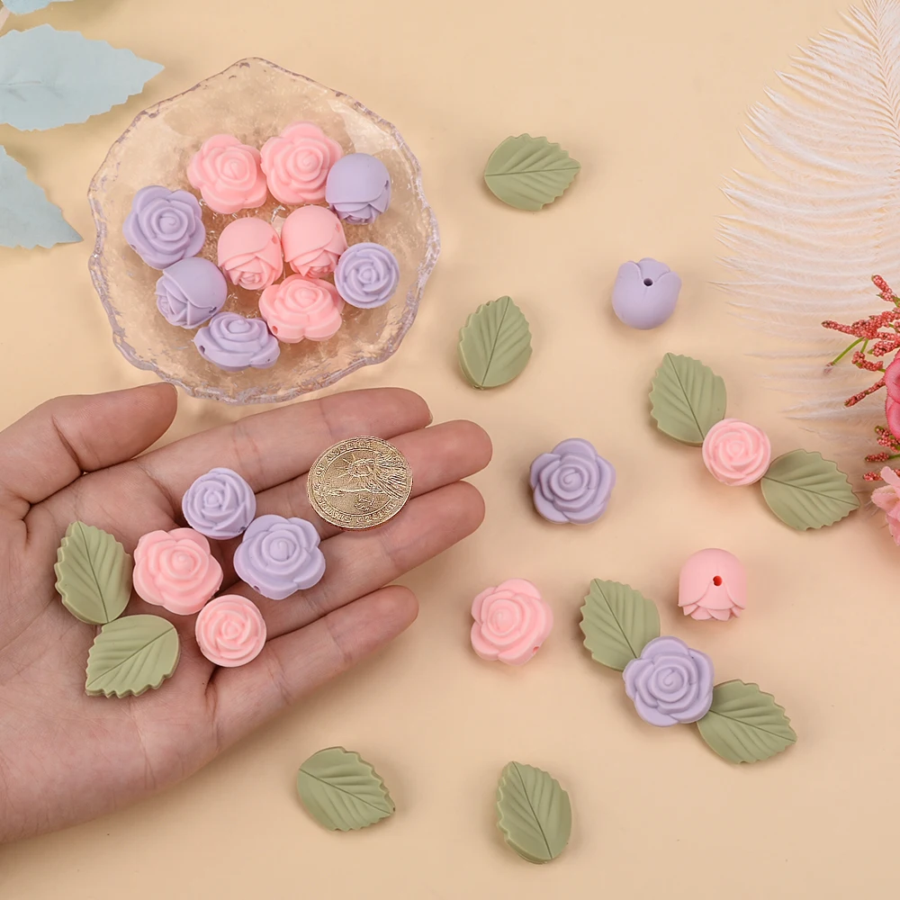 LOFCA 30Pcs Rose Silicone Bead - đánh giá và giá Jewelry Making 3 Year Old