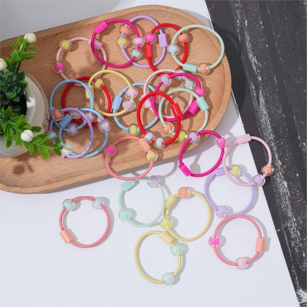 50pcs Cute Elastic Hair Ties P - đánh giá và giá Jewelry Making 3 Year Old