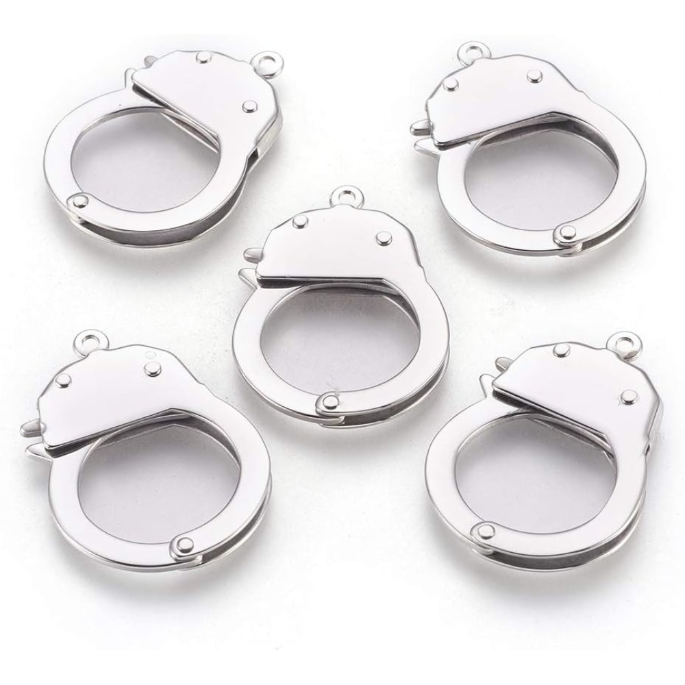 1 pc Stainless Steel Handcuffs - đánh giá và giá Jewelry Making Charms
