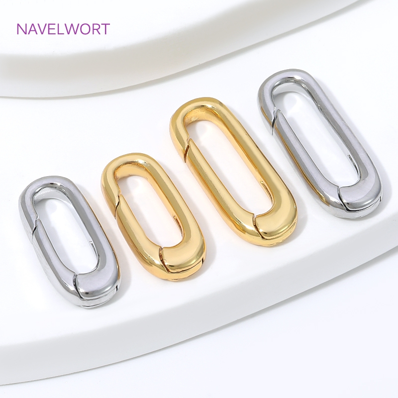 1/2/4Pcs 18K Gold Plated Oval  - đánh giá và giá Jewelry Making Essentials