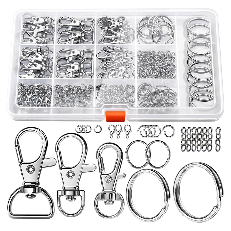 265PCS Metal Keychain Kit Lobs - đánh giá và giá Lobster Clasp Silver