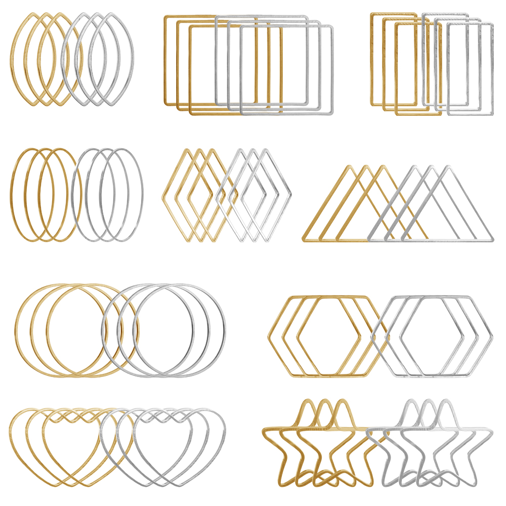 20Pcs Gold Silver Hollow Frame - đánh giá và giá Jewelry Making Charms