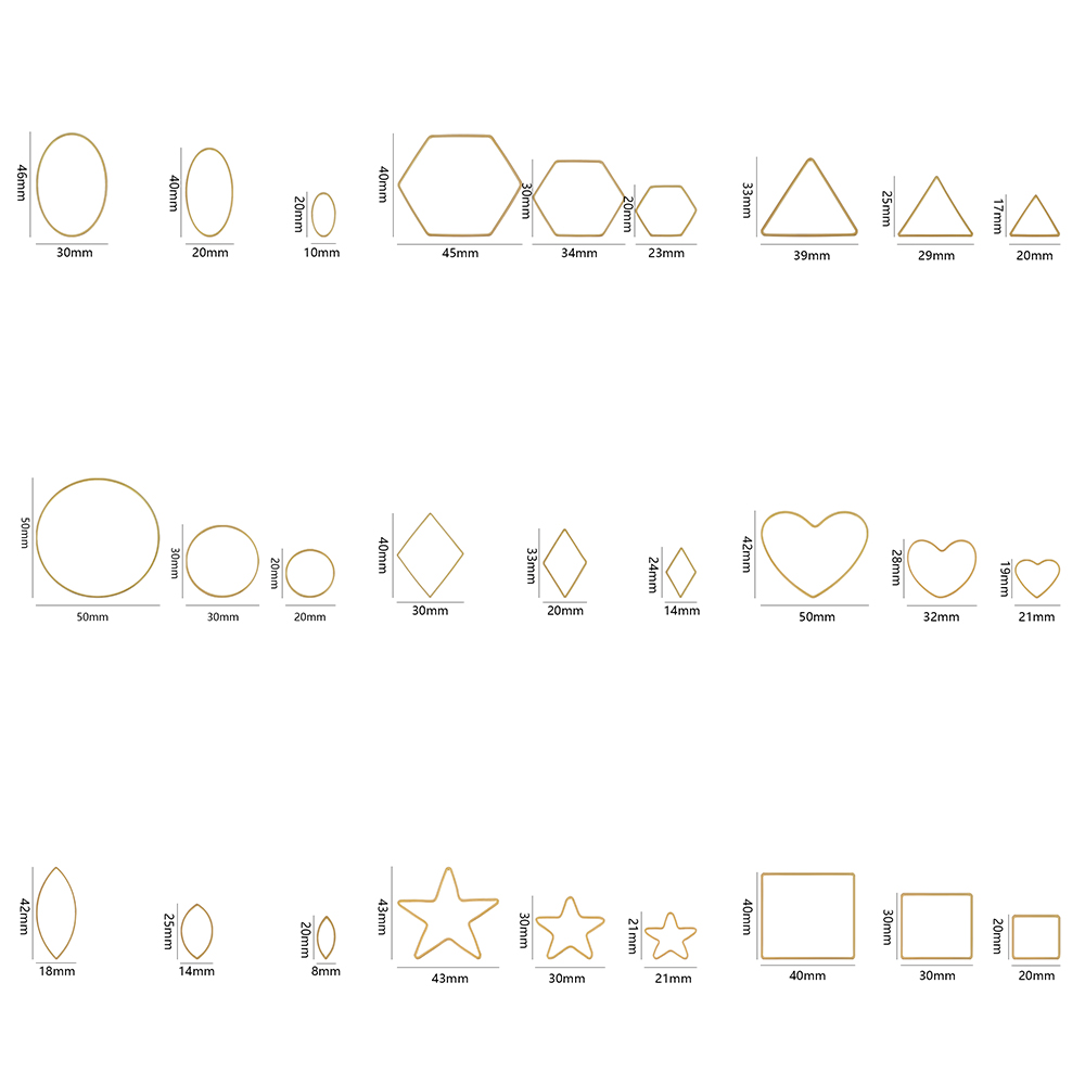 20Pcs Gold Silver Hollow Frame - đánh giá và giá Jewelry Making Charms