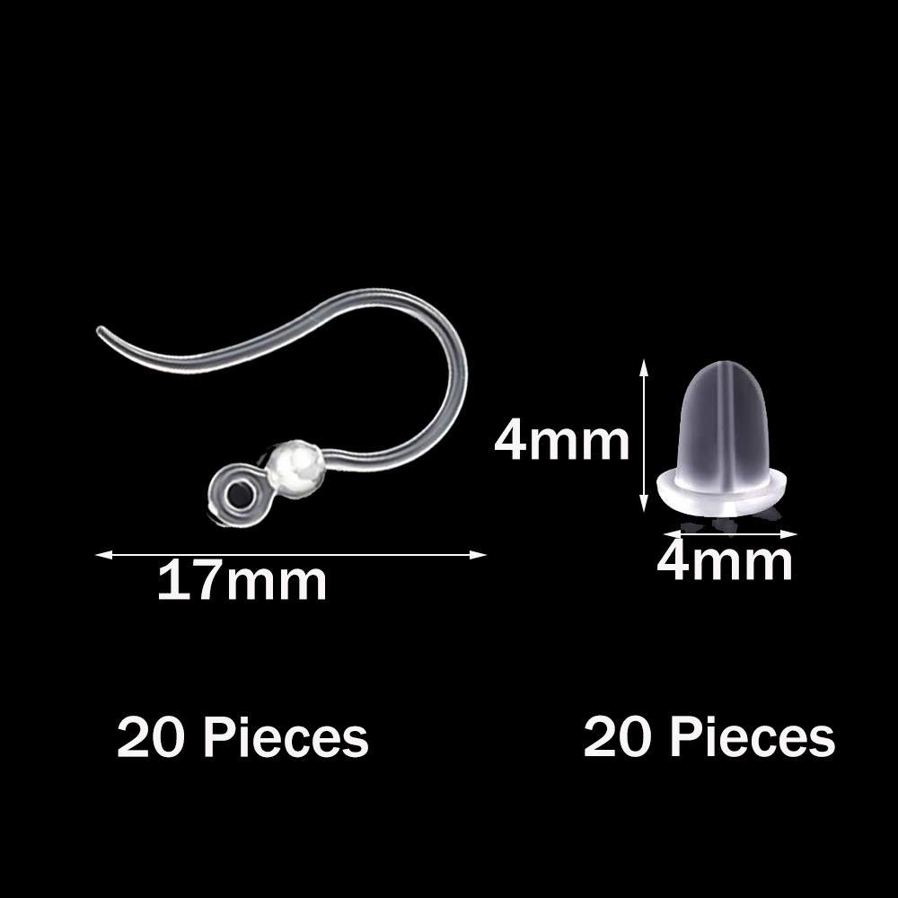 40pcs Clear Plastic Earring Ho - đánh giá và giá Jewelry Making Essentials