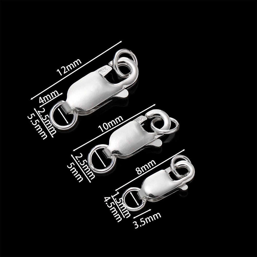 2Pcs Solid Silver Lobster Clas - đánh giá và giá Lobster Clasp Silver
