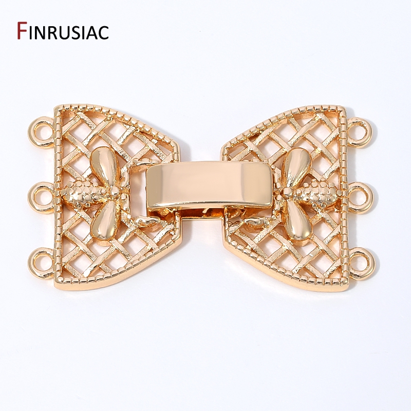 14K Gold Plated Brass 3-Row Pe - đánh giá và giá Jewelry Making Essentials