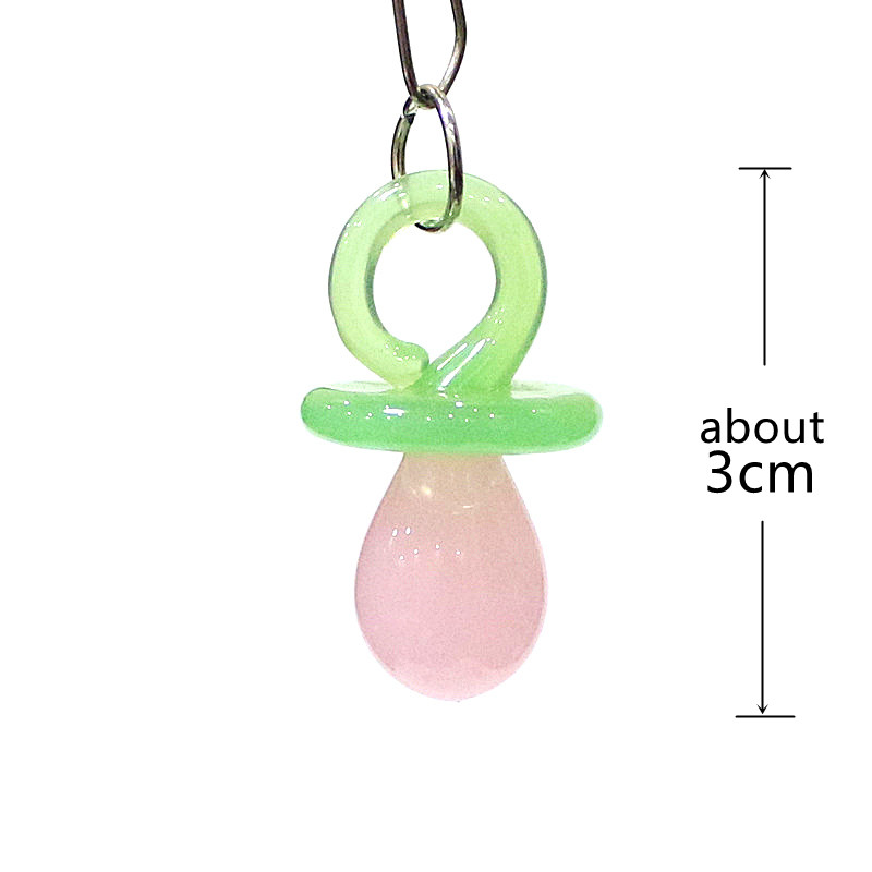 1PC Mini Glass Pacifier Charm  - đánh giá và giá Jewelry Making 3 Year Old