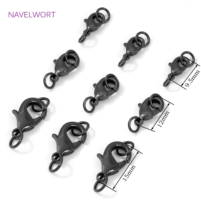 Black Color Brass Lobster Clas - đánh giá và giá Jewelry Making Essentials