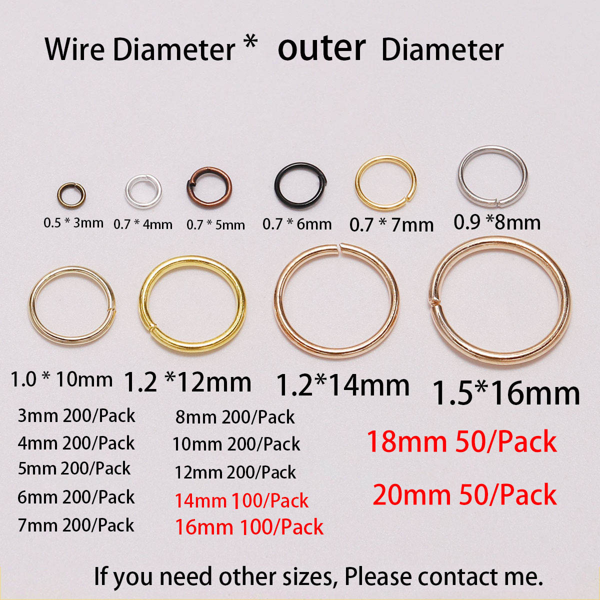 50/100/200pcs 3-20 mm Multi Si - đánh giá và giá Jewelry Making Supplies Wholesale